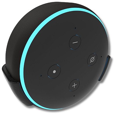 Suporte Parede Preto p/ Alexa Echo Dot 3ª Geração