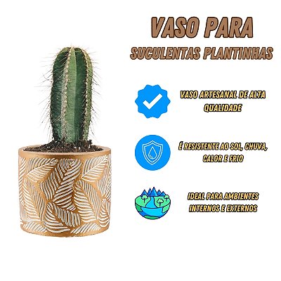 Vaso Decorativo Enfeite Mesa Sala para Suculenta Plantinhas