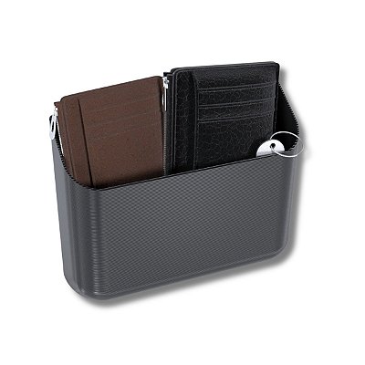 Suporte De Parede Preto Organizador Para Smartphone Carteira Chaves e Acessórios