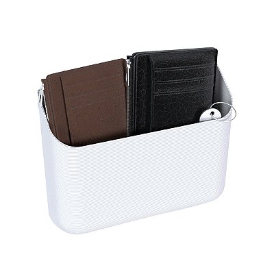 Suporte De Parede Branco Organizador Para Smartphone Carteira Chaves e Acessórios