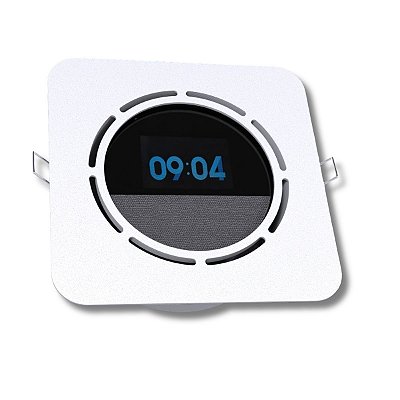 Suporte Embutir Teto Parede Móvel Branco Compatível Alexa Echo Spot