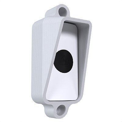 Case Protetor AntiVandalismo Furto e Chuva Branco Compatível com Campainha Multilaser SE417 - Modelo Aberto
