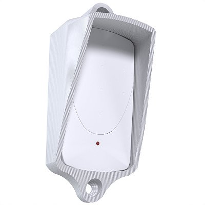 Case Protetor AntiVandalismo Furto e Chuva Branco Compatível com Campainha Keywest Dni 6387 - Modelo Aberto