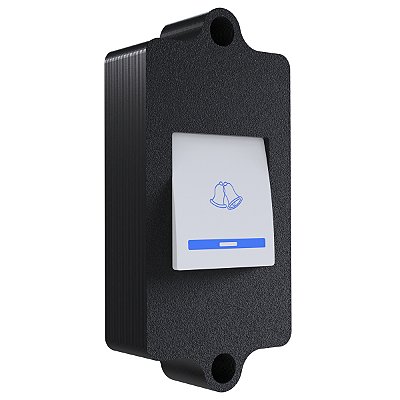 Case Protetor AntiVandalismo Furto e Chuva Preto Compatível com Campainha Sem Fio AGL - Modelo Fechado