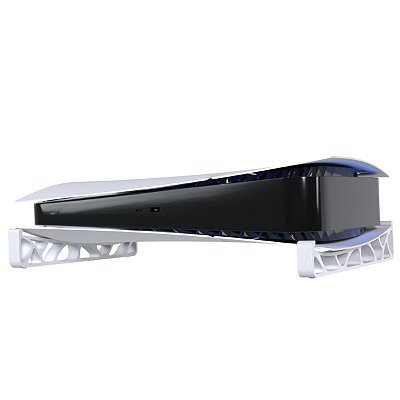 Suporte Horizontal de Mesa Branco Compatível com PlayStation 5 PS5 Slim Mídia Digital