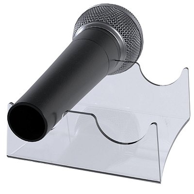 Suporte Expositor Descanso De Mesa Para 2 Microfones Igreja