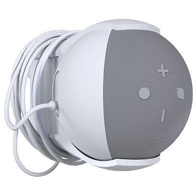 Suporte Stand De Tomada Parede Branco Para Amazon Alexa Echo Dot 4 e 5