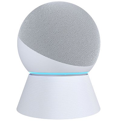 Suporte Base De Mesa Branco Compatível Amazon Alexa Echo Dot 4 E 5