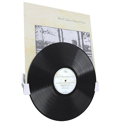 Suporte Expositor De Parede Branco Porta Disco E Capa De Vinil Lp