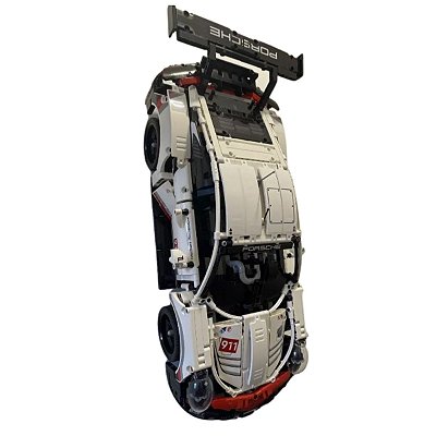 Suporte Expositor Parede Branco P/ Carrinho Porsche Bloco De Montar