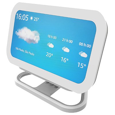 Suporte Ajustável Mesa Branco Compatível Alexa Echo Show 5 3ª Gen