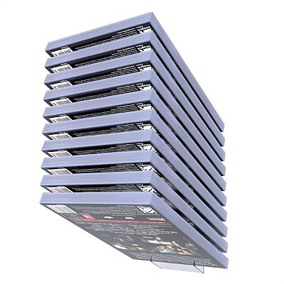 Suporte Stand Organizador Parede Transparente Para 10 Dvd Blueray Jogos