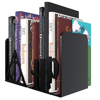 Suporte Apoiador Lateral De Livros Estante Preto Tema Harry Potter