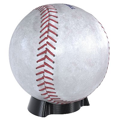 Suporte Expositor Mesa Preto Compatível Com 1 Bolinha De Baseball