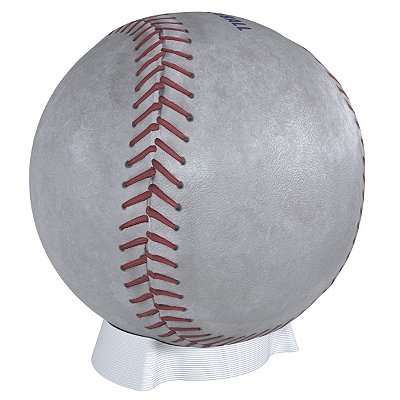 Suporte Expositor Mesa Branco Compatível Com 1 Bolinha De Baseball