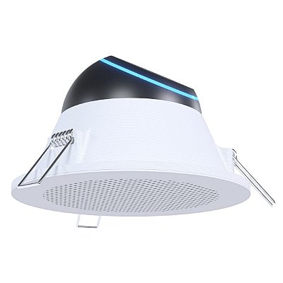 Suporte Linha Pro Embutir no Teto Branco Compatível Alexa Echo Dot 4 5