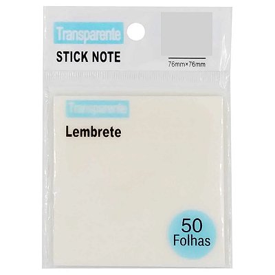 Bloco Adesivo Transparente 50fls 76x76mm