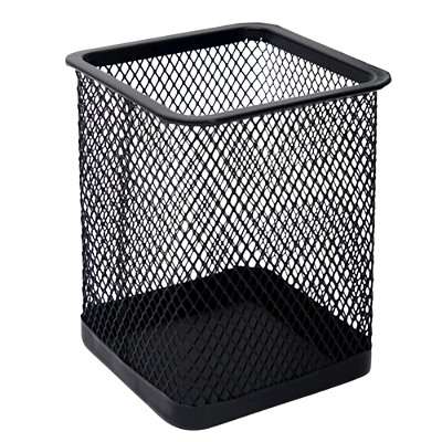 Porta Lápis Caneta Treco Quadrado Metal Aramado Telado