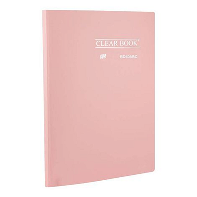 Pasta Catálogo 40 Folhas A4 Clearbook Pastel Yes Rosa