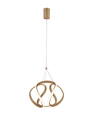 Pendente LED 40W 3000K Dourado D30x20cm 3000lm Bivolt QD05393