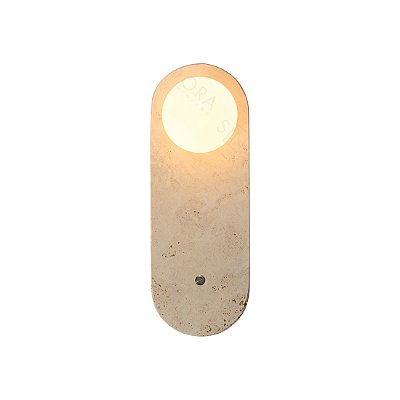 Arandela Travertino 1xG9 Globo de Vidro 14x12x38cm DCB02666