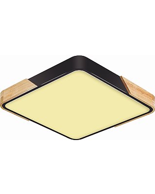 Plafon LED 45W 3000/4500/6500K 51x51cm Preto/Acrílico DCX02400