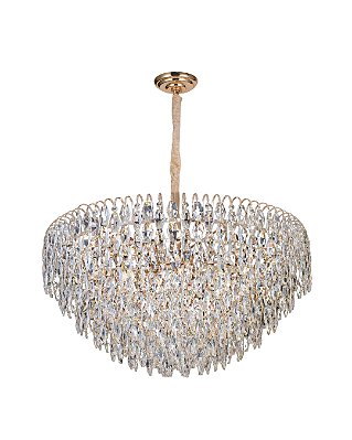 Pendente Cristal Metal Dourado e Prata D80cm 18xE14 DCD06640
