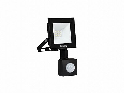 Refletor TRS LED 10W Sensor 6500K IP65 Preto Taschibra