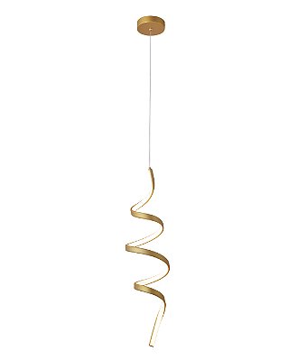 Pendente LED 29W 3000K 2030lm D55x16cm cabo 2m Dourado DCD03235