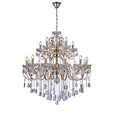 Lustre em cristal 18xE14 100x120cm Dourado