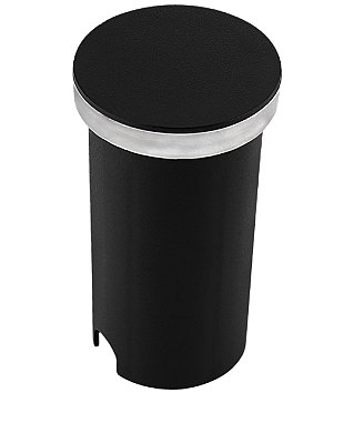 Balizador de Solo Embutir LED 1W 3000K IP67 Redondo Preto EBZD61656