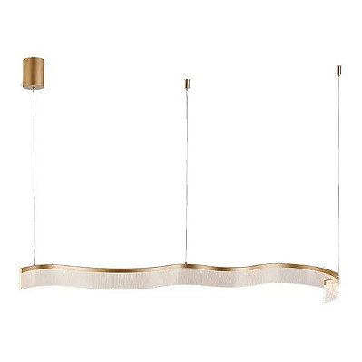 Pendente LED 53W 3200K cabo 2m Acrílico Dourado CD230975/1500D