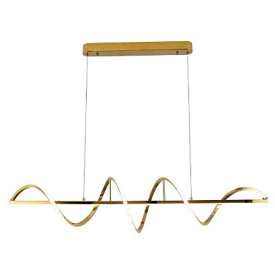 Pendente LED 53W 3000K Inox Champagne 120cm cabo 2m DCD01290