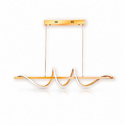 Pendente Infina Rivela LED 38W 3000K/4000K/6500K Dourado EBPT8768