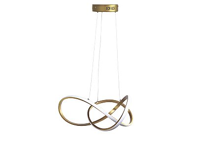 Pendente LED Tóquio 3000K 30W Dourado Fosco - Taschibra