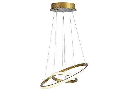 Pendente LED Montreal 3000K 25W Dourado Fosco - Taschibra