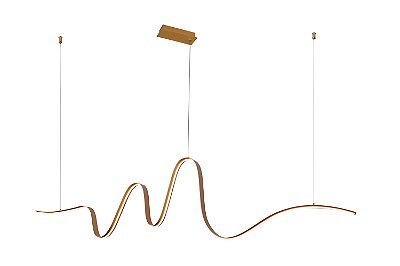 Pendente LED 34W 3000K C160cm cabo 2m Dourado DCD03421