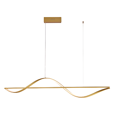Pendente LED 36W 3000K 2700lm C120cm Dourado cabo 1,5m DCD03214