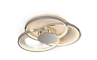 Plafon de Sobrepor D62cm 50W 3000K Cromado DCX015005