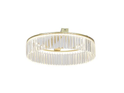 Plafon Sobrepor LED Cassandra 24W 2700K D51cm Dourado Taschibra