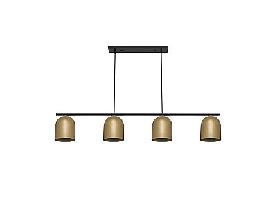 Pendente Folk 4x E27 120cm cabo 1,5m Cor Ouro Taschibra