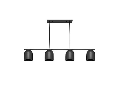 Pendente Folk 4x E27 120cm cabo 1,5m Cor Preto Taschibra