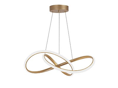 Pendente Capri D50cm LED 36W 3000K Dourado Taschibra 15051047