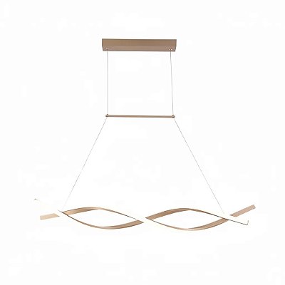 Pendente LED 44W 3000K/4500/6500K C100cm cabo 150cm Dourado FD16039
