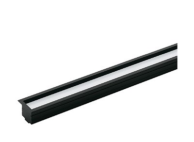 Perfil de Embutir recuado LED 28W/m 2700K 24v 1m Preto STH20991PTO/27