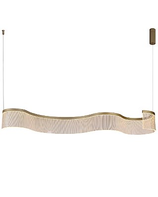 Pendente LED 52W 3000K 5200lm 180x42x15cm Dourado DCD02979