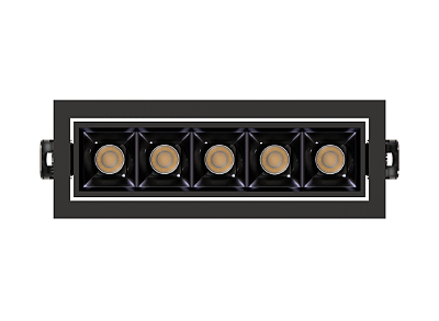 Embutido Recuado Square Micro 11,5W 2700k 5 focos STL25365PTO-BP/30
