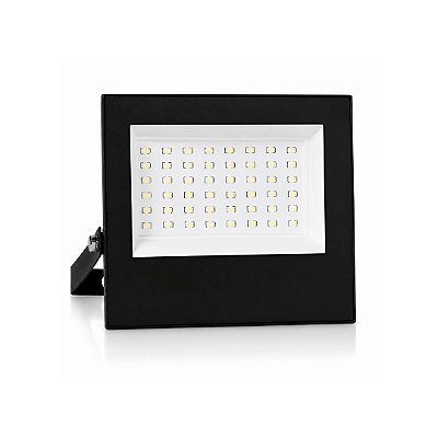Refletor LED 50W 3000K 4000lm IP66 Bivolt Preto Embuled 60801