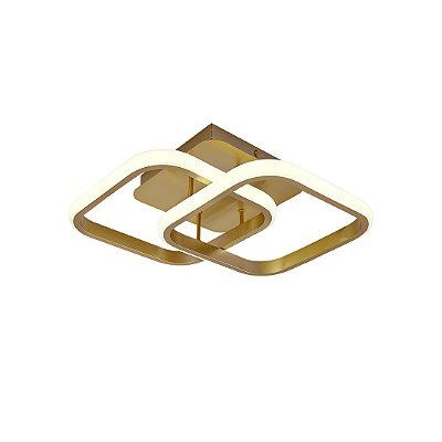 Plafon LED 20W 3000K/4000K/6500K 38x20cm Nexa Square Dourado EBPN8769