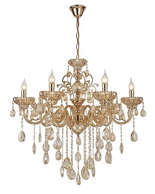 Lustre em Cristal 5 braços Dourado E Cristal 5xE14 DCD00409-5